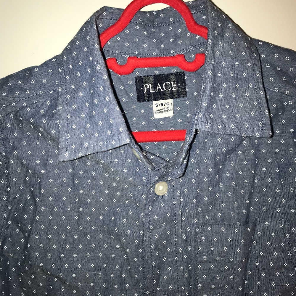 Denim short sleeve shirt